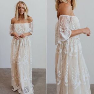 Leon Baltic Born maxi off the shoulder dress